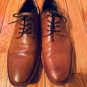 Aldo Cap Toe Cognac brown shoes